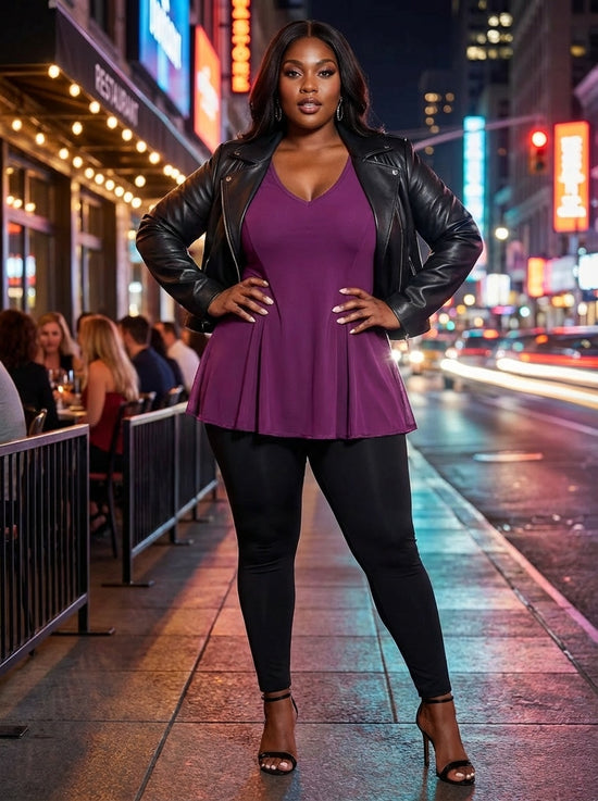 Mulberry V Neck Tunic