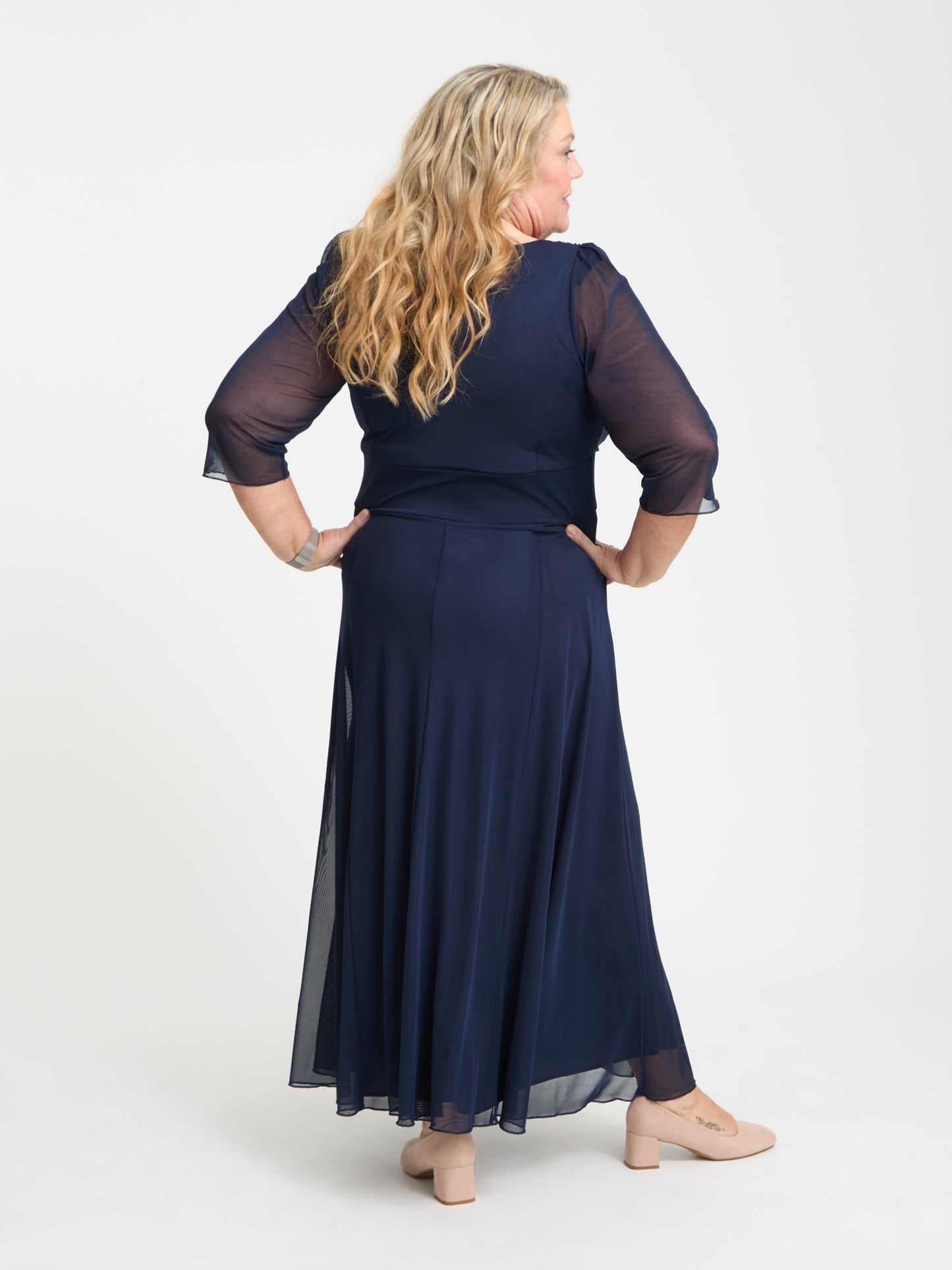 Petite Verity Solid Navy Maxi Gown