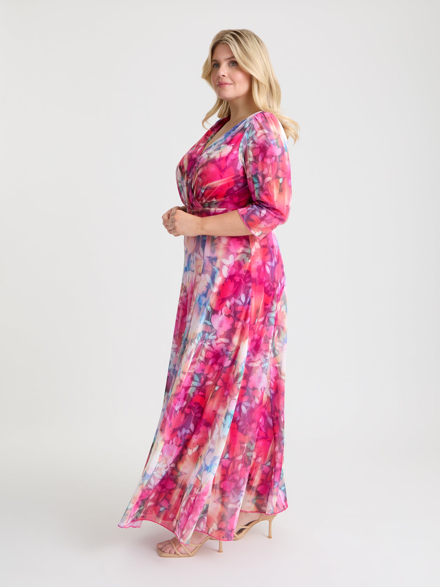 Verity Pastiche Ombre Print Maxi Gown
