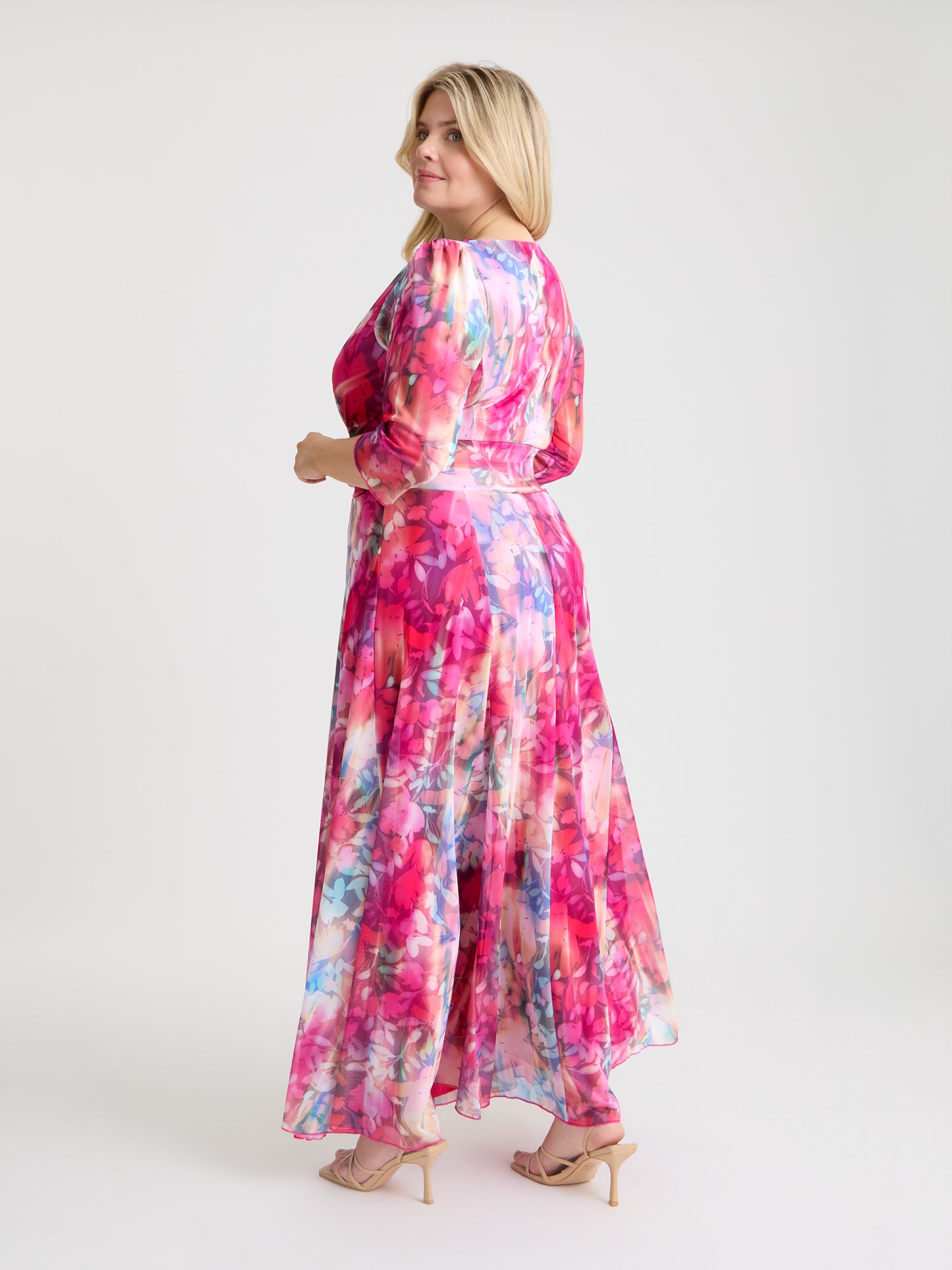 Verity Pastiche Ombre Print Maxi Gown