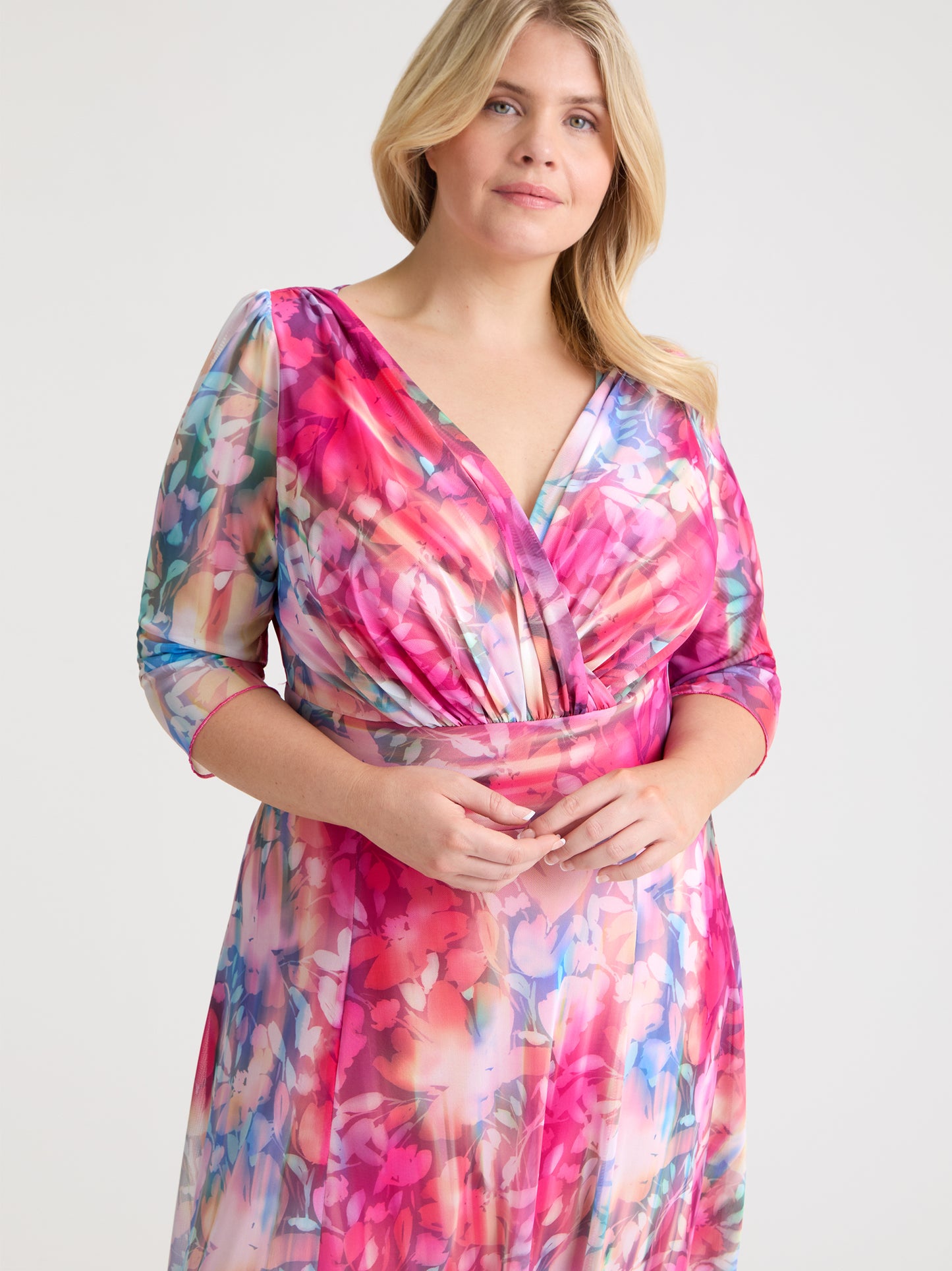 Verity Pastiche Ombre Print Maxi Gown