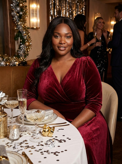 Plus Size Scarlett & Jo Velvet Maxi Gown