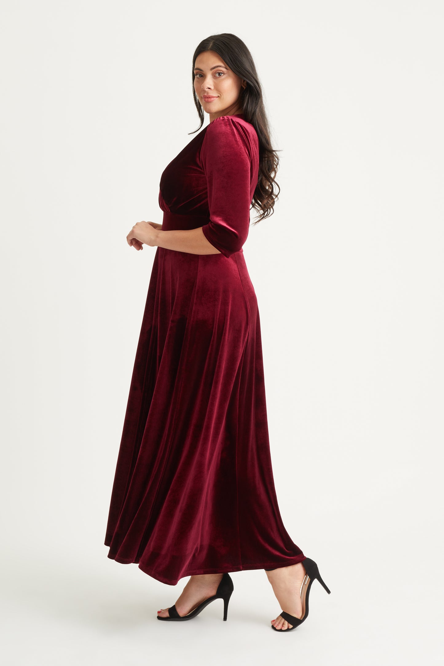 maxi plus size velvet dress Plus Size Scarlett & Jo Velvet Maxi Gown