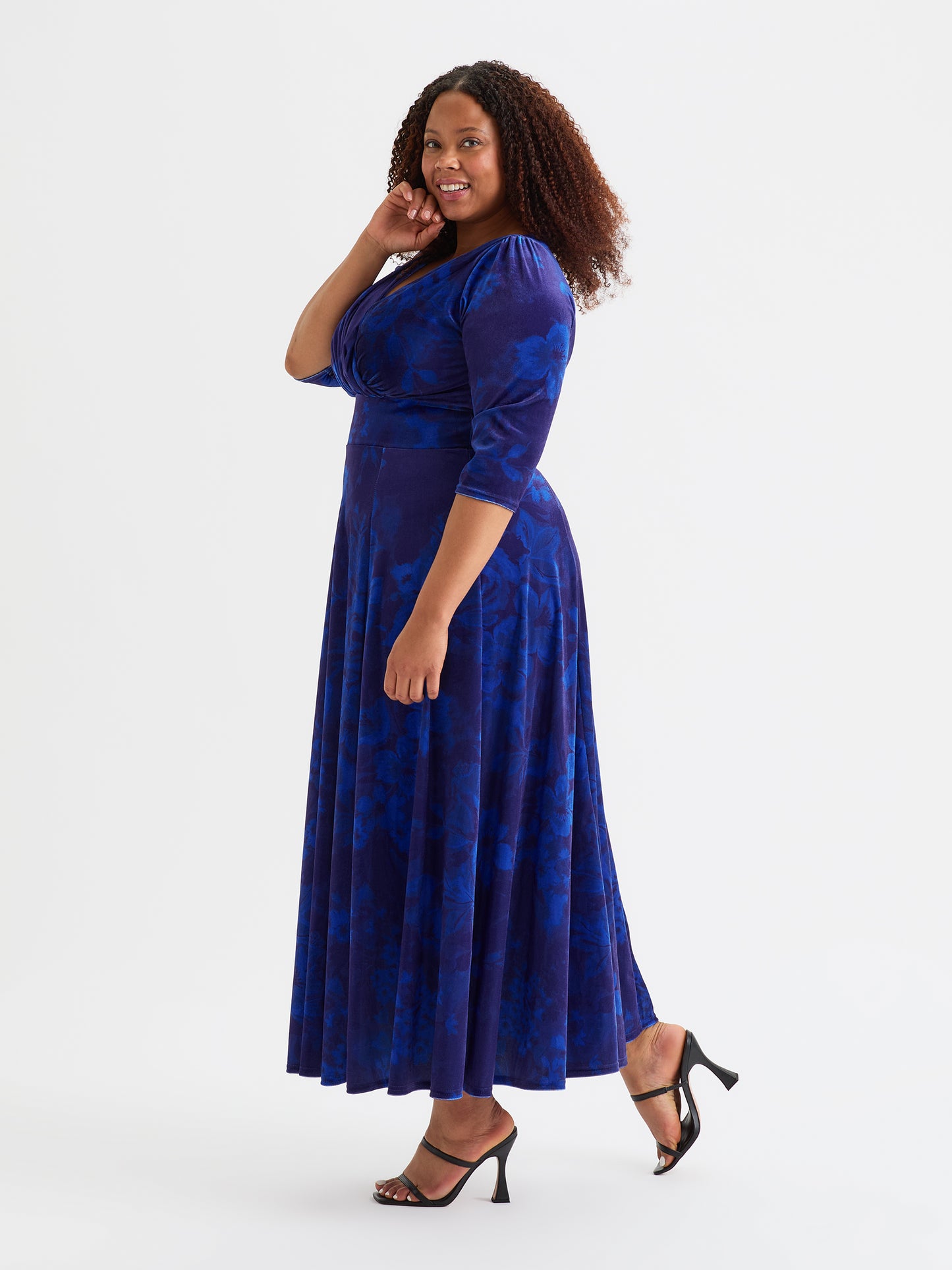 Plus Size Scarlett & Jo Velvet Maxi Gown