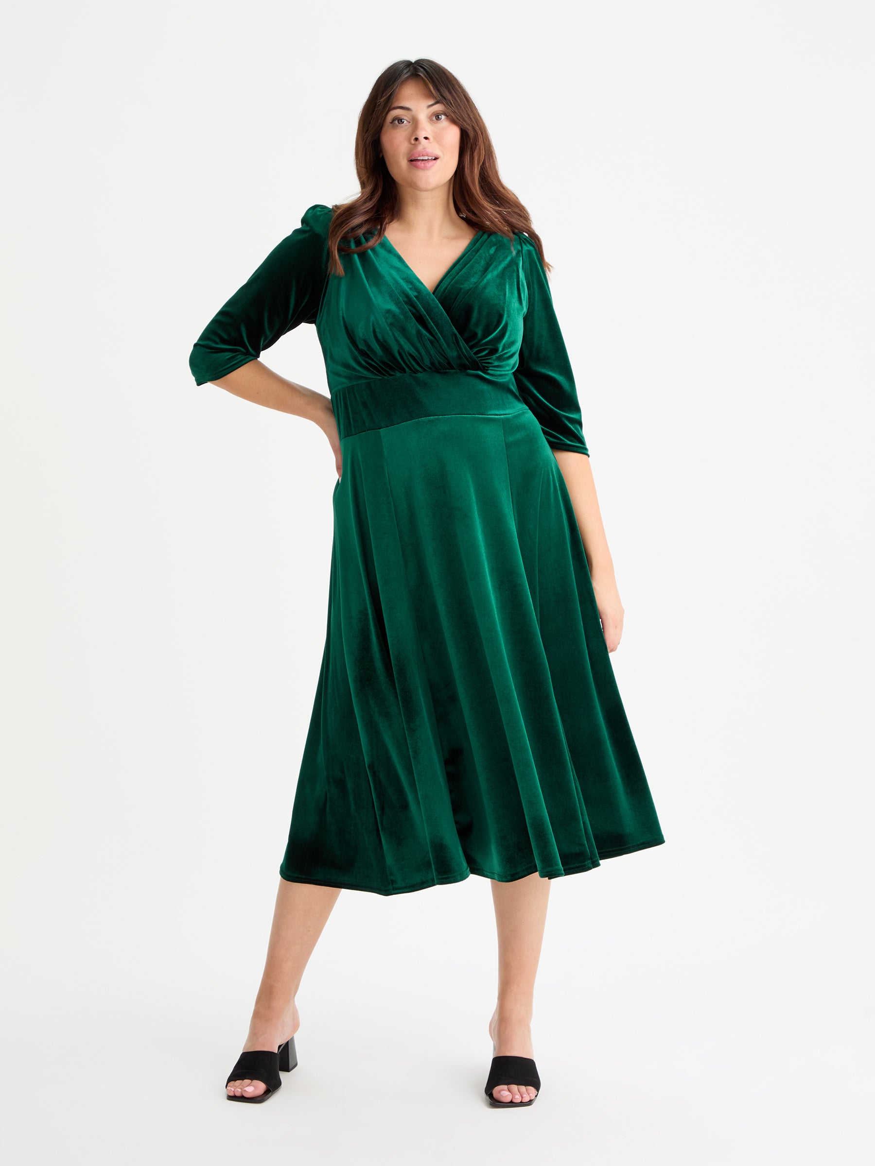 aerie green stripe dress Happy & Drapey Lace Up Front Neck Style_Surplice main image 1