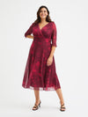 Petite Helena Wine Tone Midi Dress