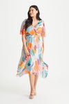 Julie Ivory Multi Hanky Hem Dress