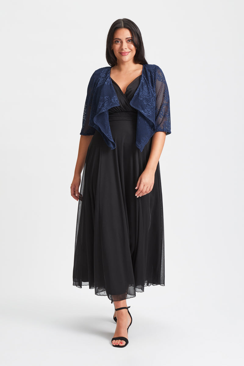 Scarlet Petal Crepe Shrug