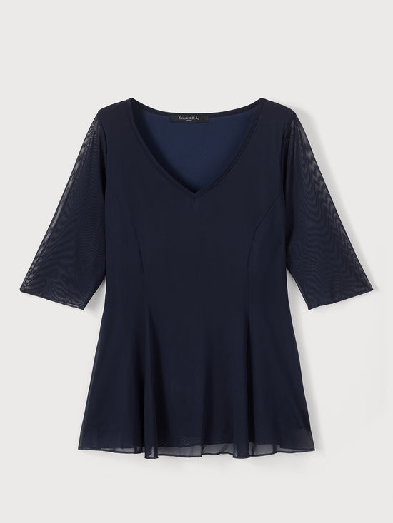 Navy V Neck Tunic