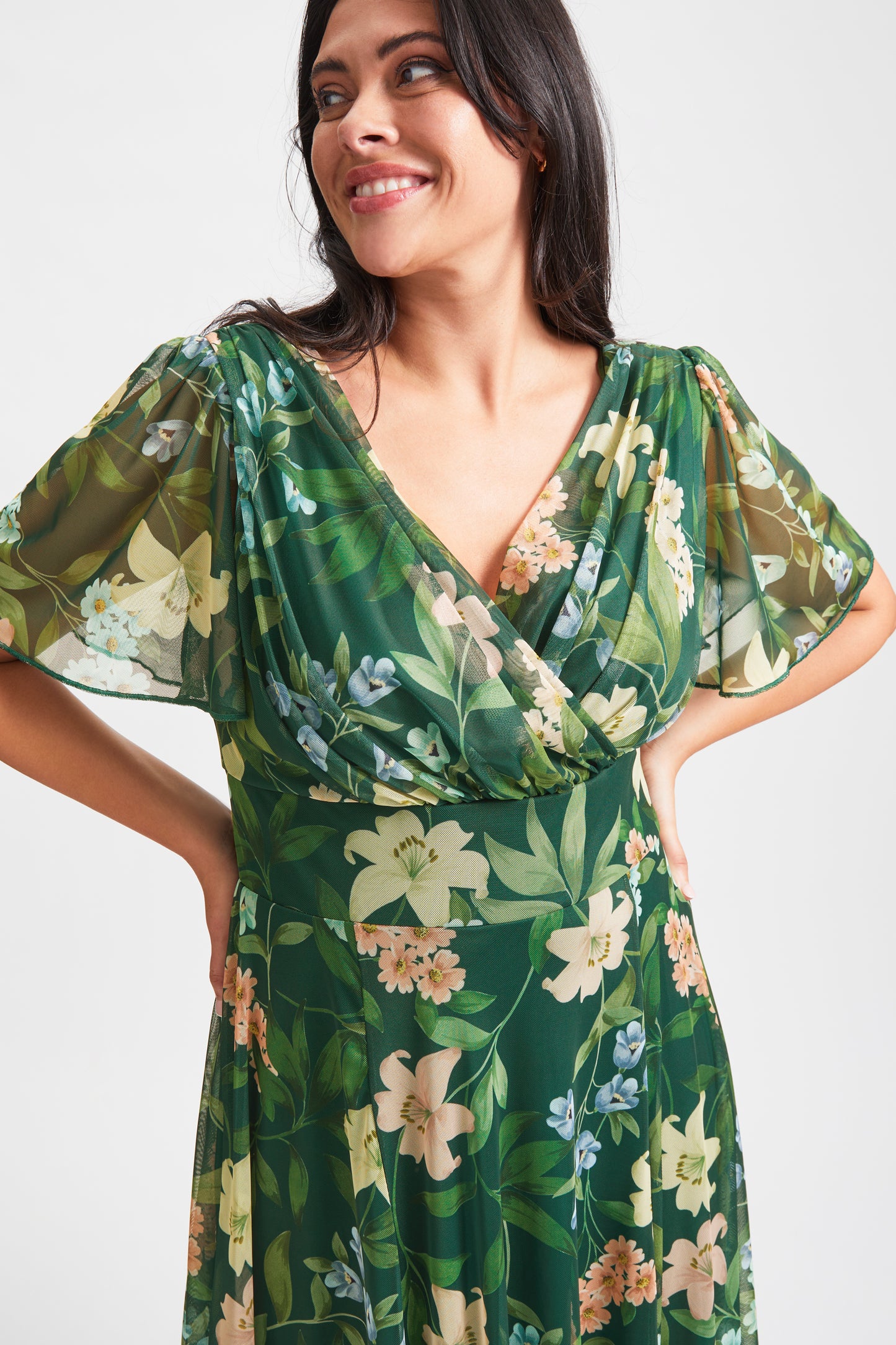 dissh green maxi dress Ellianna Floral Maxi Dress in Green main image 0