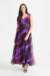 Amelia Indigo Pink Mesh Maxi Dress