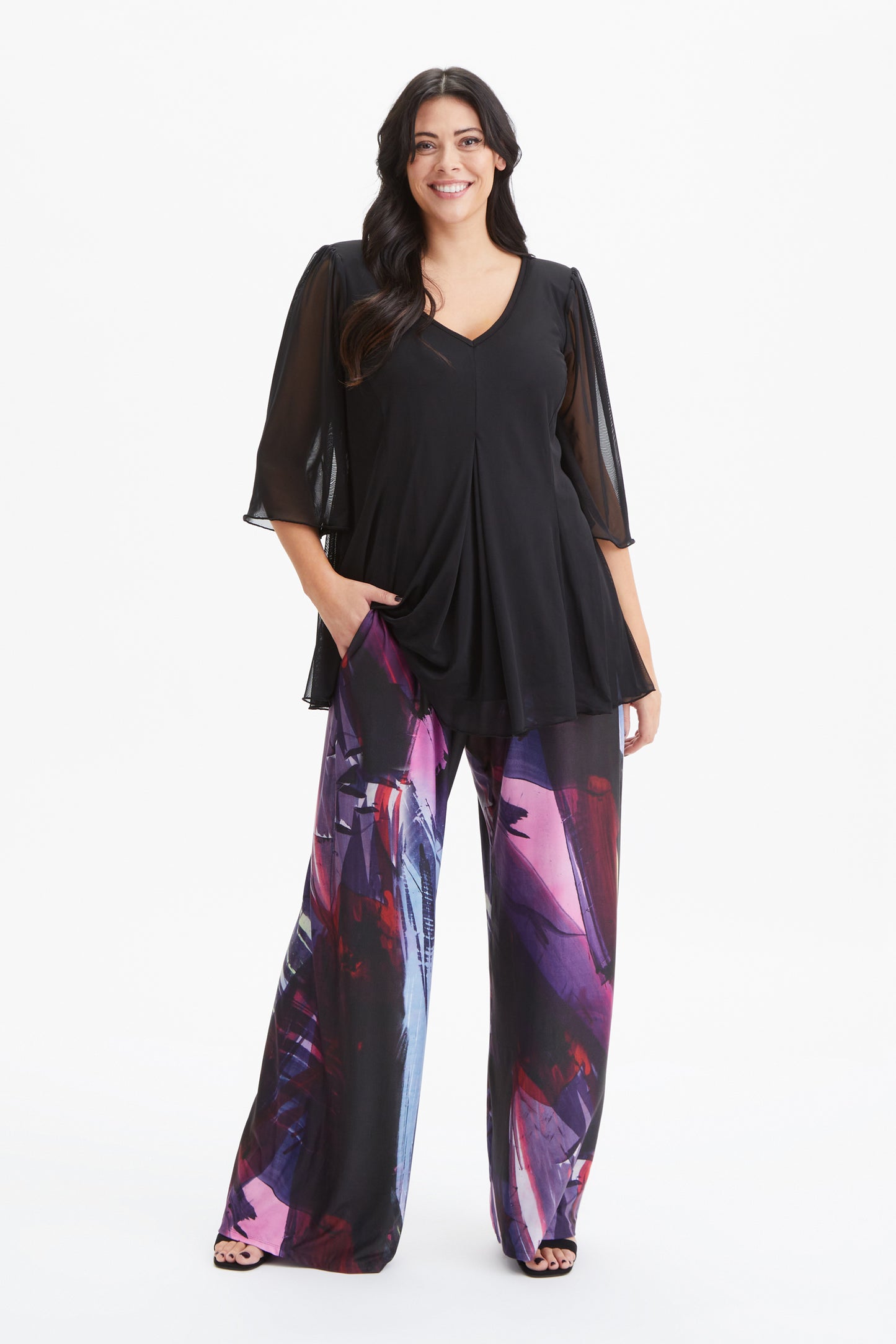 Load image into Gallery viewer, The Black Abstract Bette Lounge Pant
