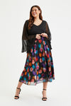 Summer Circles Pleated Skirt