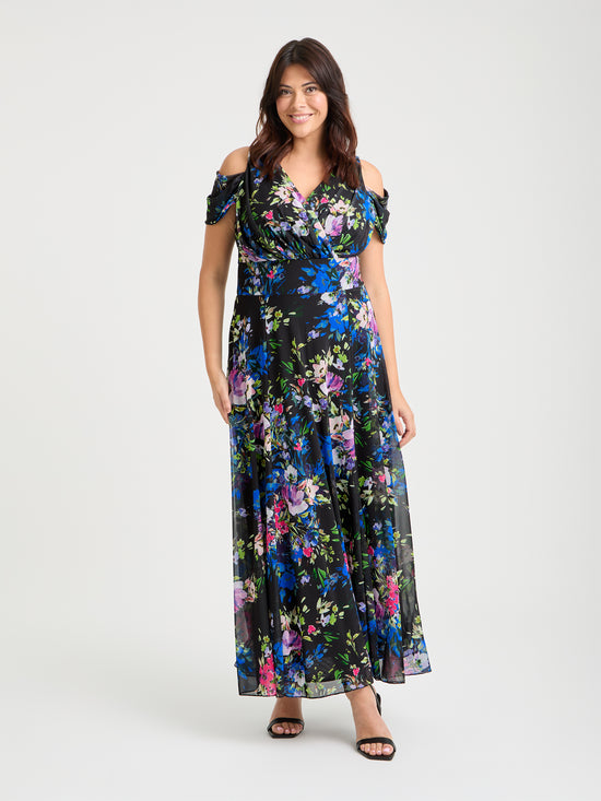 Jasmine Cold Shoulder Maxi Dress