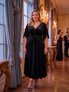 Soraya Black Velvet Kimono Dress