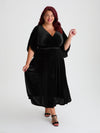Soraya Black Velvet Kimono Dress