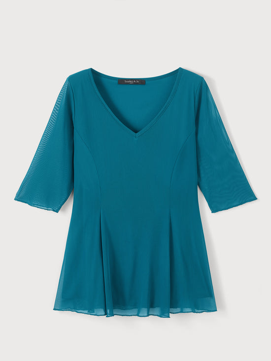 Teal V Neck Tunic