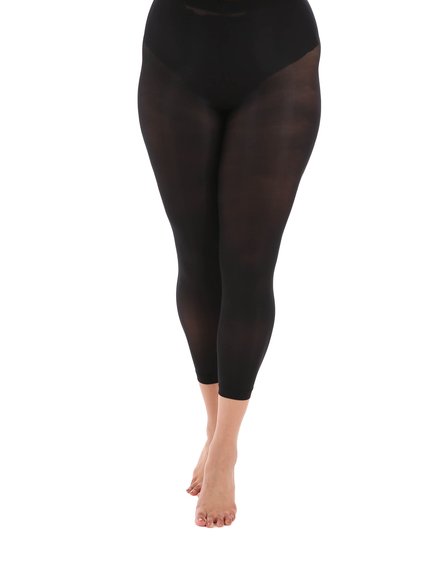 Load image into Gallery viewer, 50 Denier Curvy Black Footless Tights

