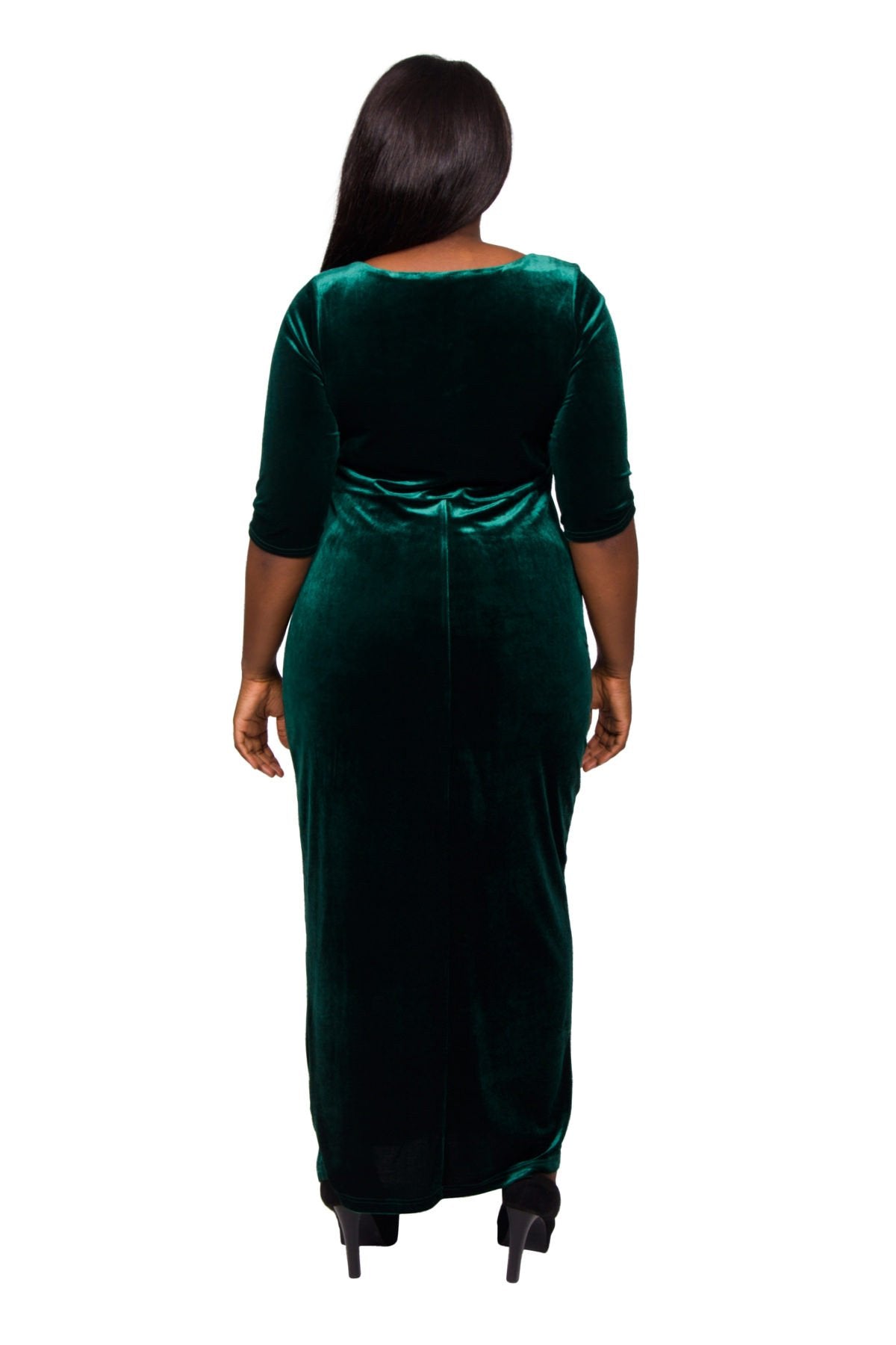 plus size emerald green velvet dress Emerald Bridesmaid Dress Velvet Size 2XL