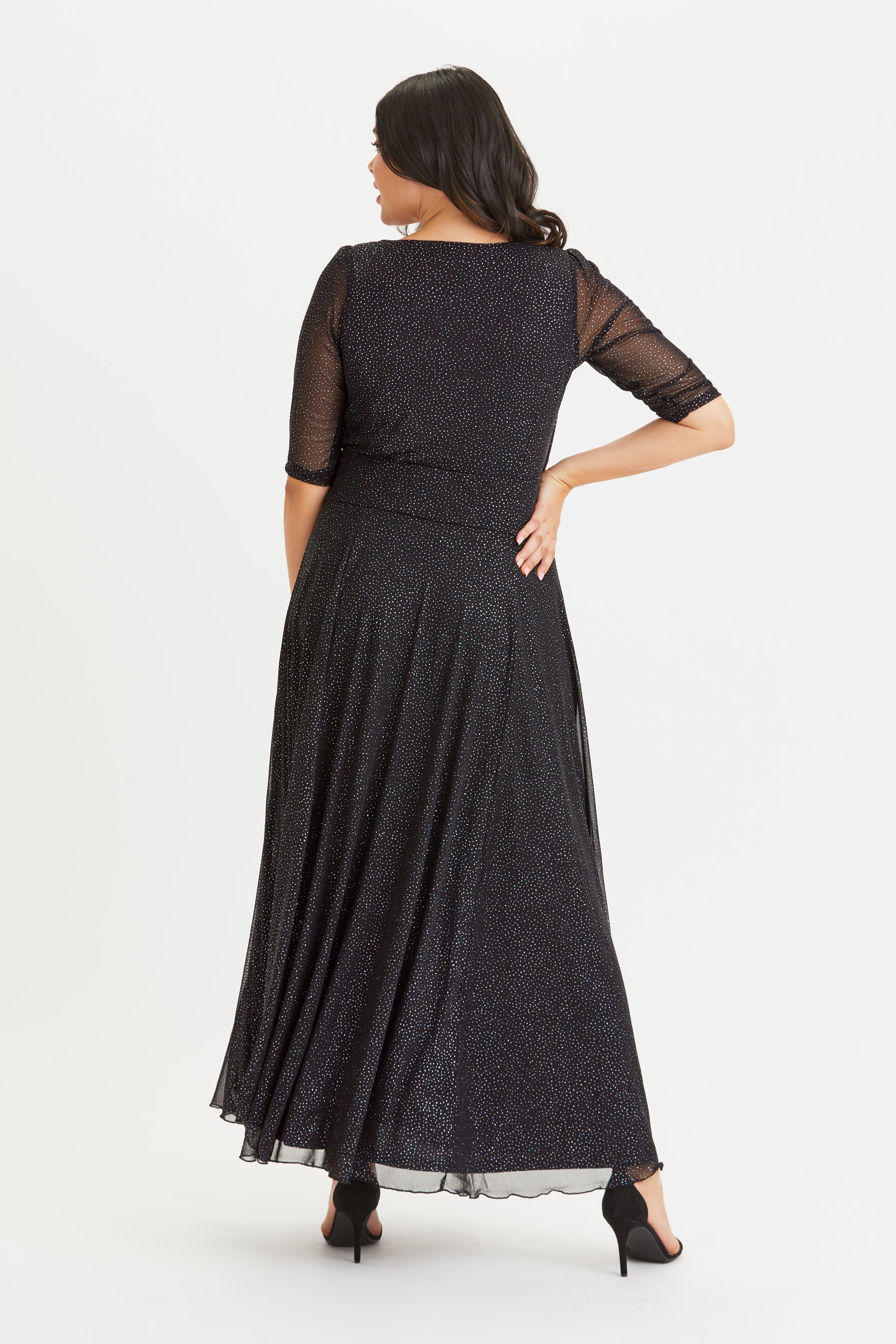 Elizabeth Multi Glitter Dot Mesh Maxi Gown – Scarlett & Jo