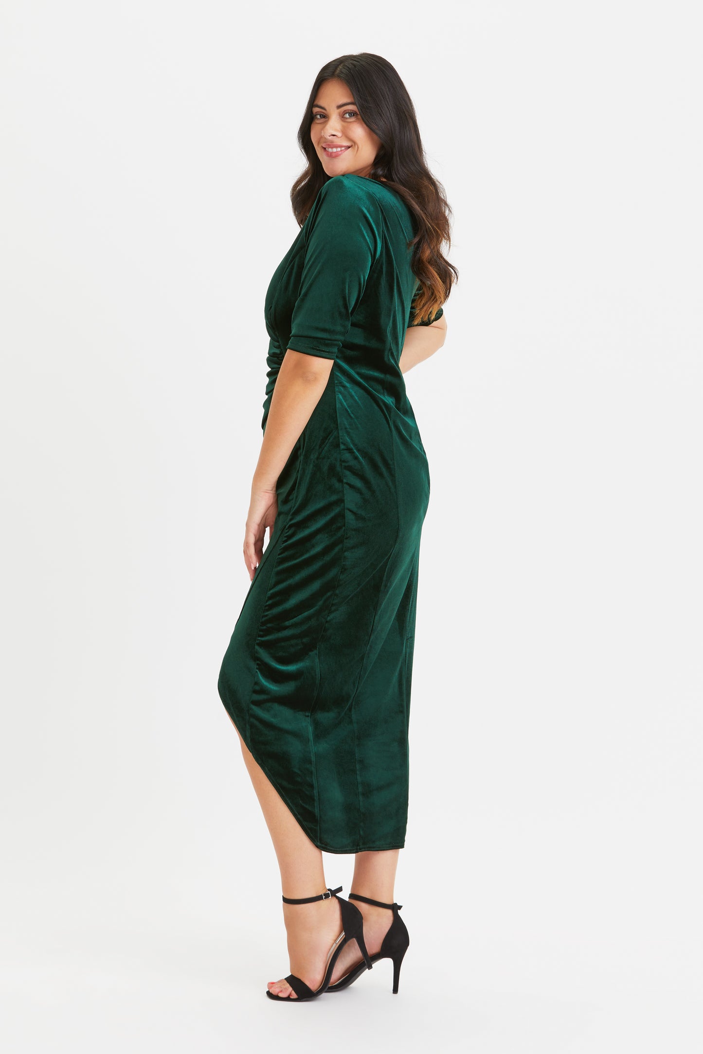 Green Velvet Maxi Bodycon Dress