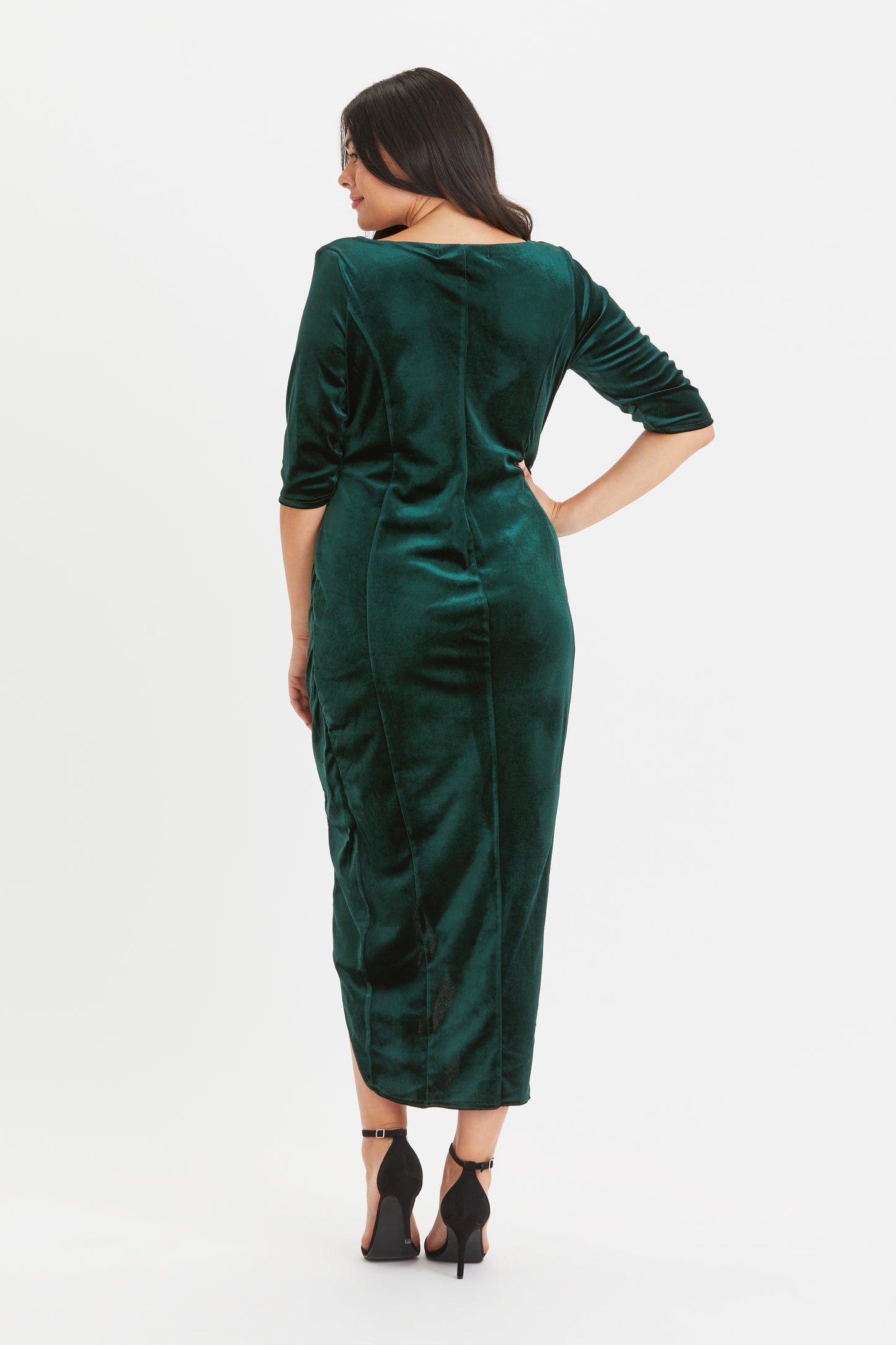 Green Velvet Maxi Bodycon Dress