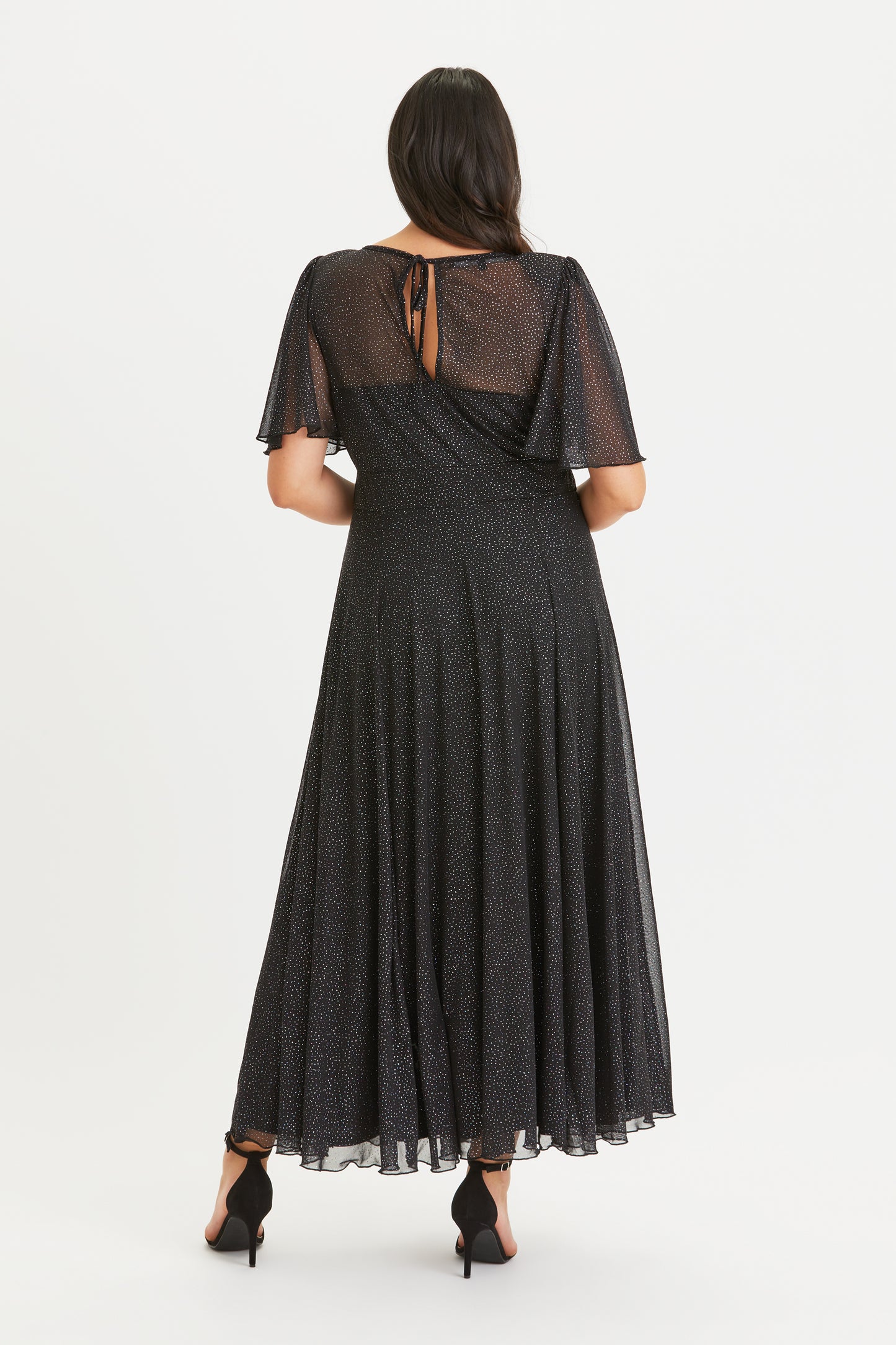 Multi Glitter Mesh Neck Maxi Gown – Scarlett & Jo