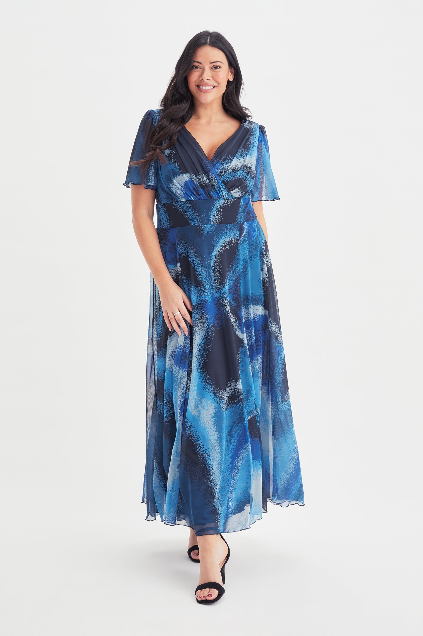 Load image into Gallery viewer, Isabelle Blue Moon Float Sleeve Maxi Dress
