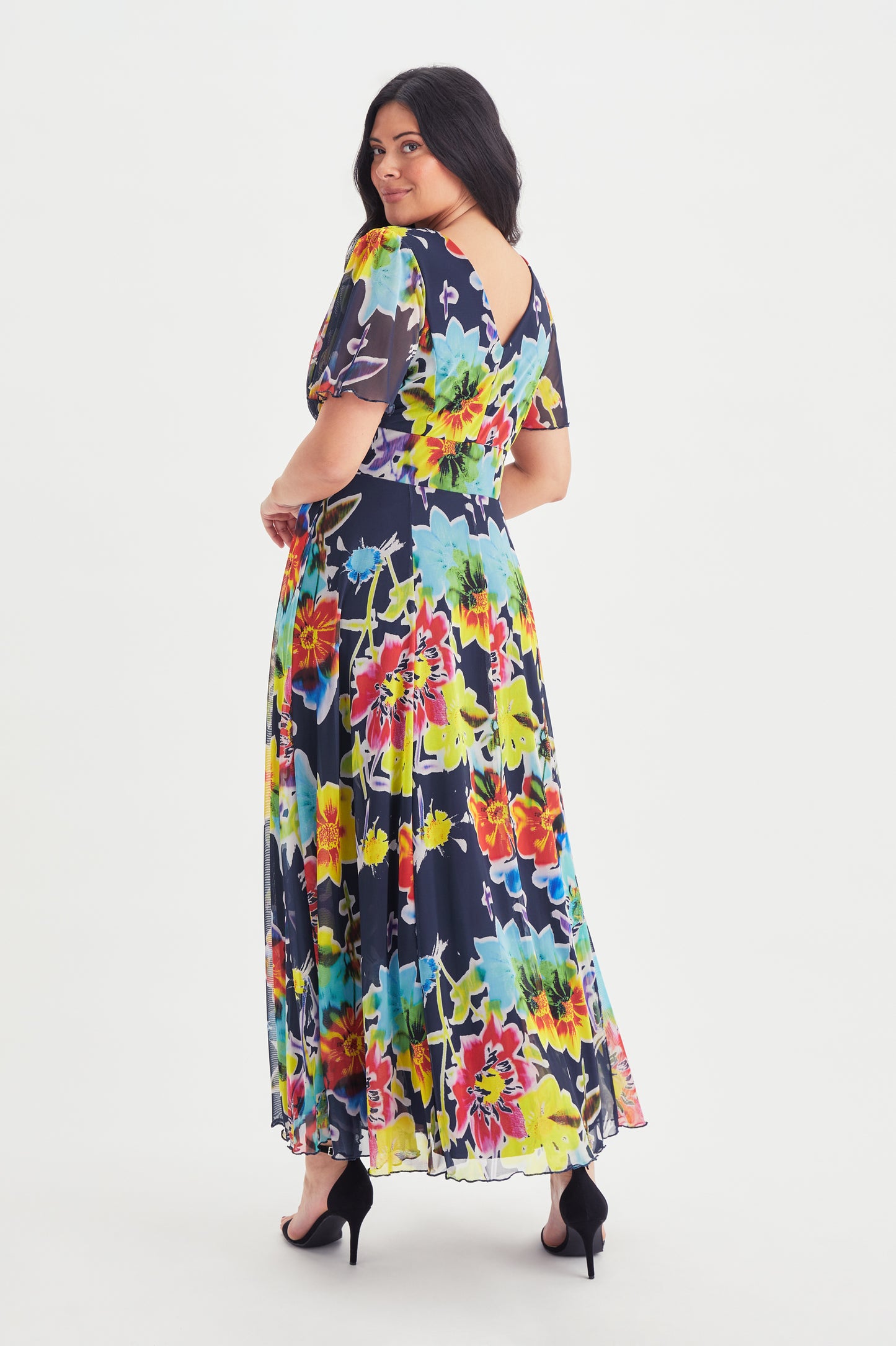 Isabelle Bright Multi Float Sleeve Maxi Dress – Scarlett & Jo