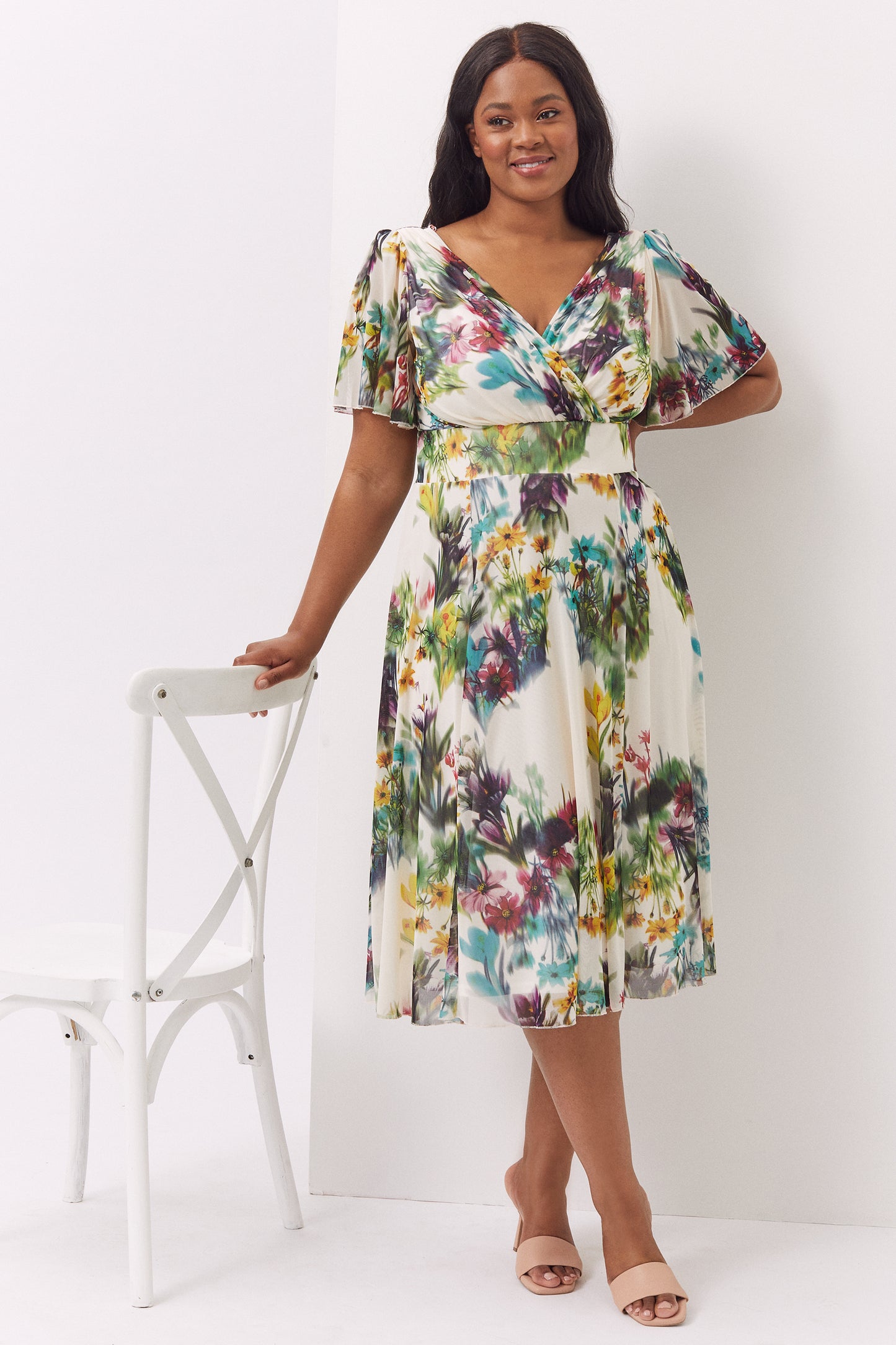 jo cream puff sleeve dress Buy Joe Browns Cream Puff Sleeve Floral Print Midaxi Dress from Next USA