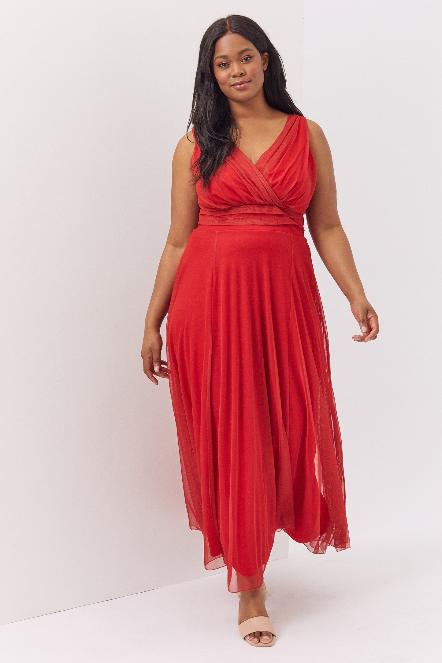 Load image into Gallery viewer, Nancy Marilyn Mesh Maxi Dress
