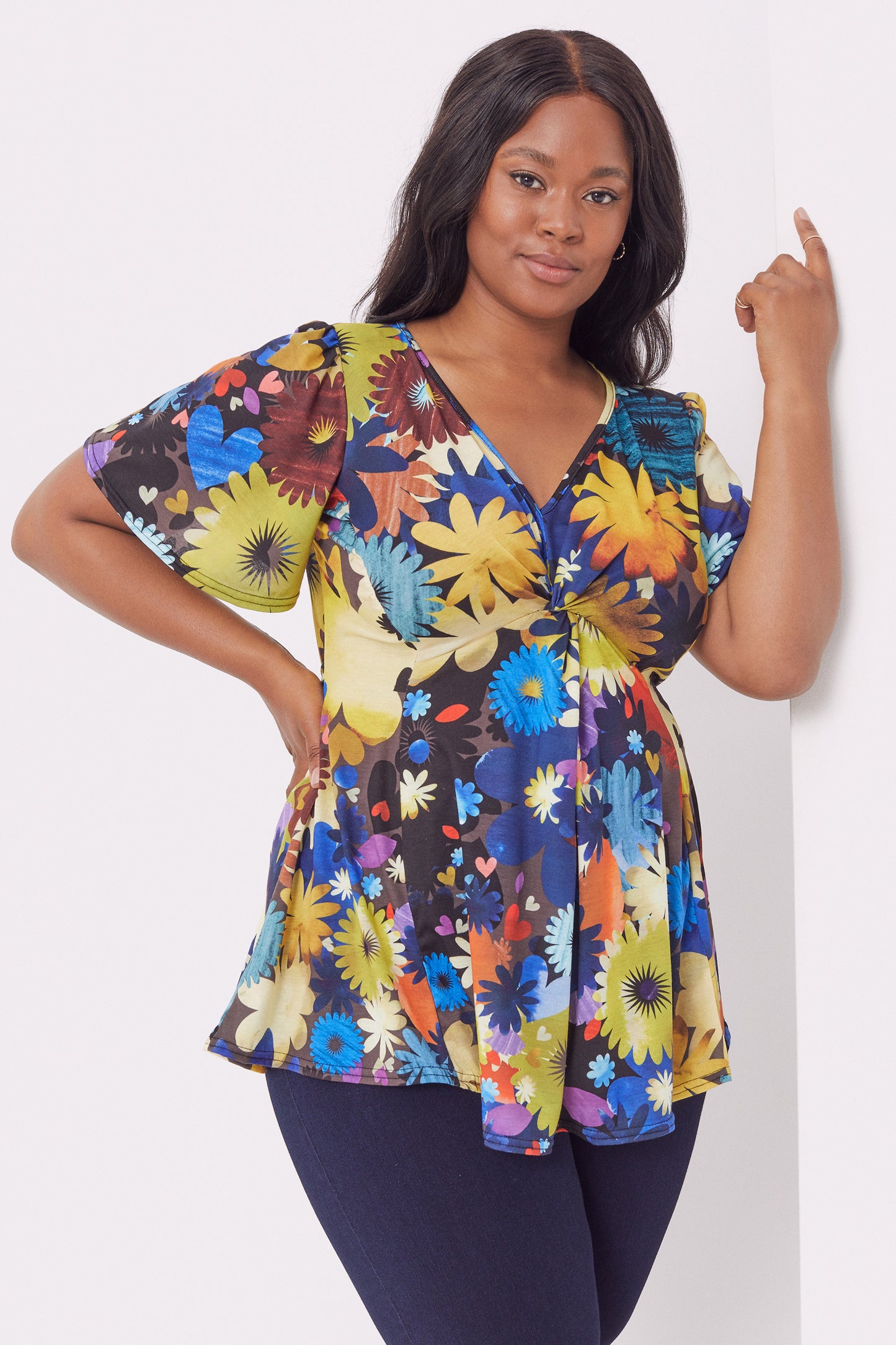 Load image into Gallery viewer, Alisha Yellow Knot Front Tunic
