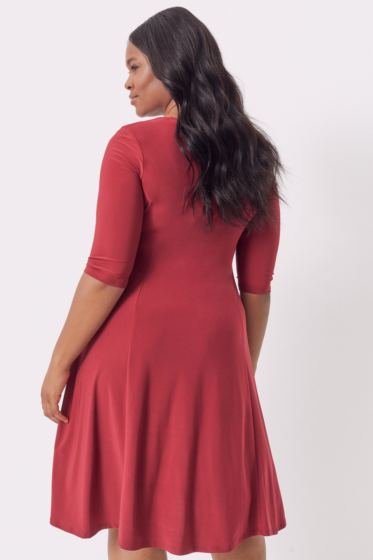 Daisy Burgundy Fit & Flare Dress – Scarlett & Jo