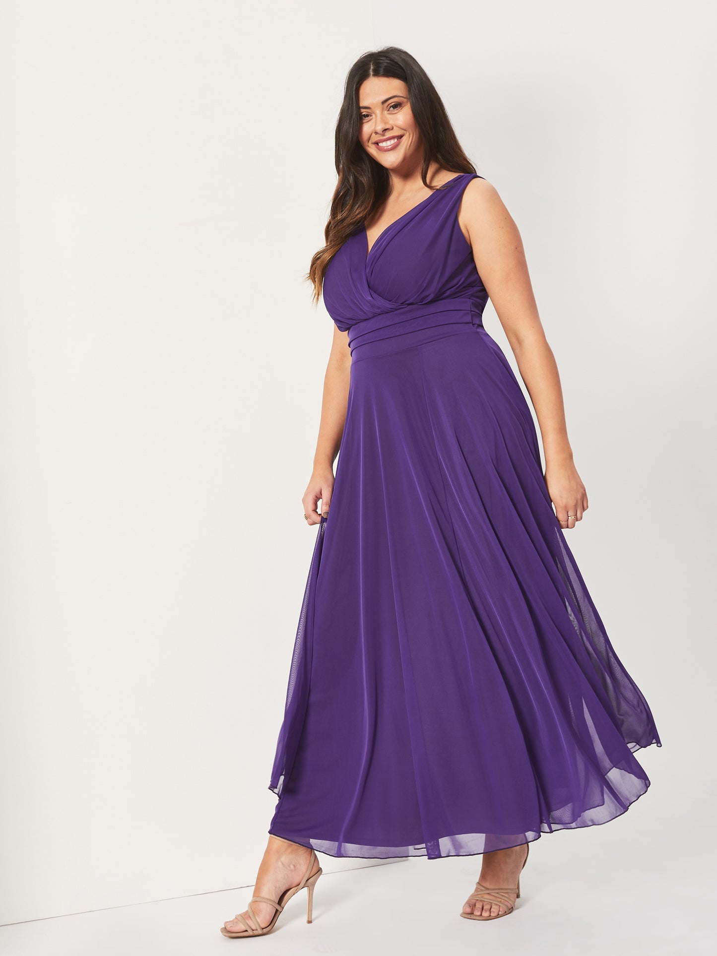 Nancy Marilyn Purple Chiffon Maxi Dress Scarlett & Jo Nancy Marilyn Purple Chiffon Maxi Dress Scarlett & Jo