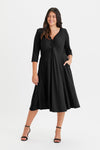 Claudia Black Peach Touch Jersey Knot Front Dress