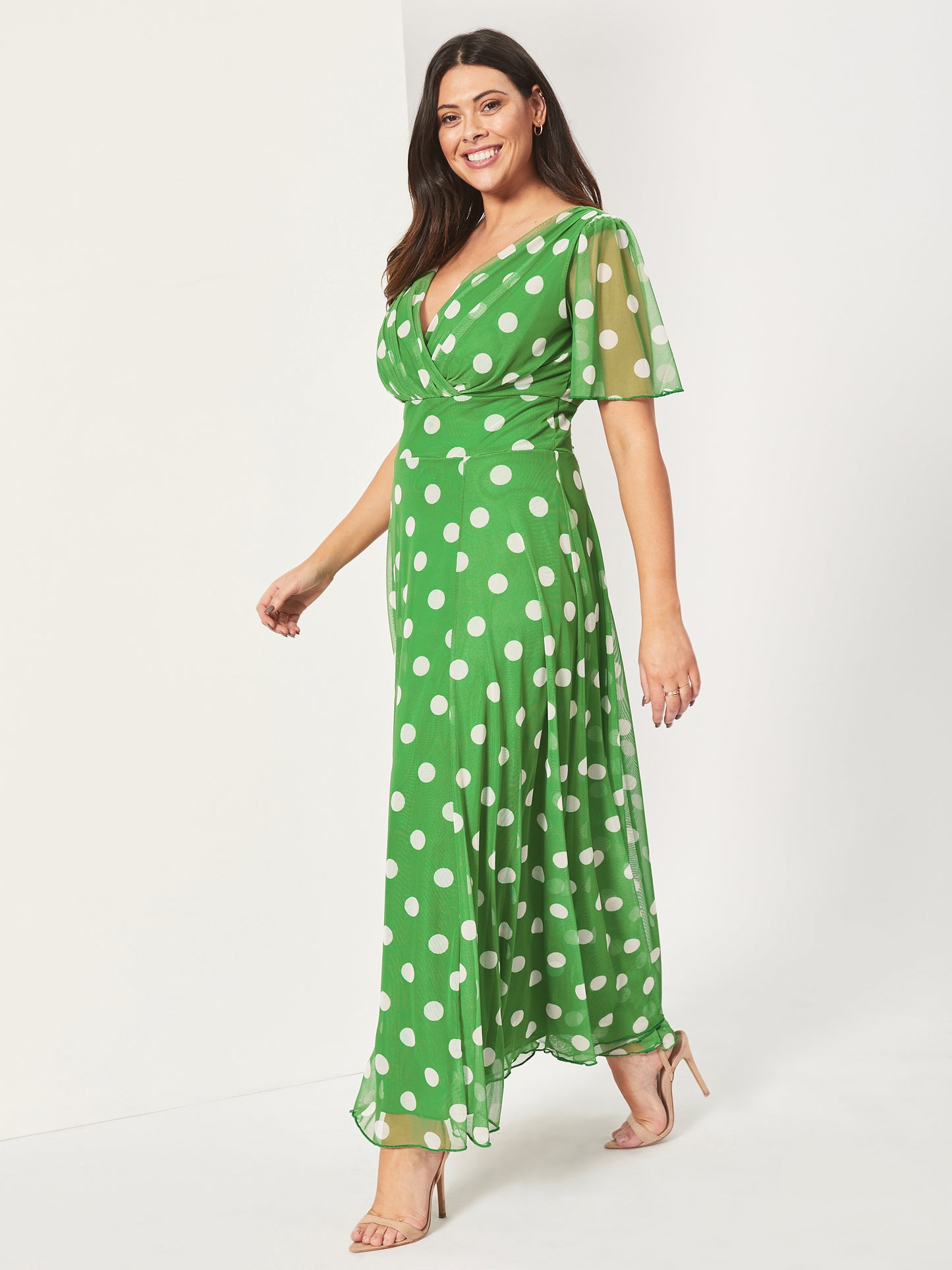 isabelle green dress Isabella Green Floral Maxi Dress | Women's Clothing main image 1