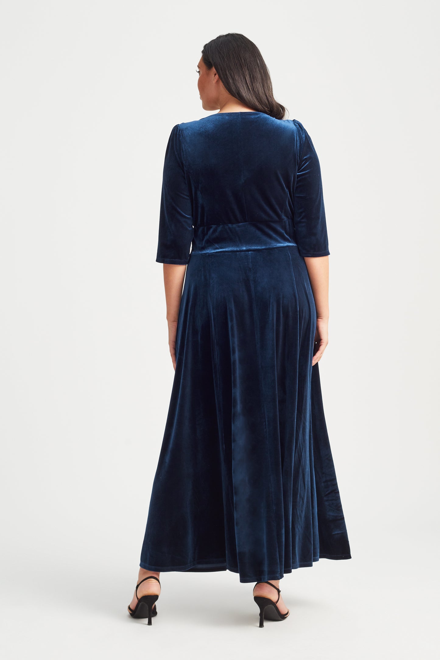 Verity Velvet Blue Maxi Gown