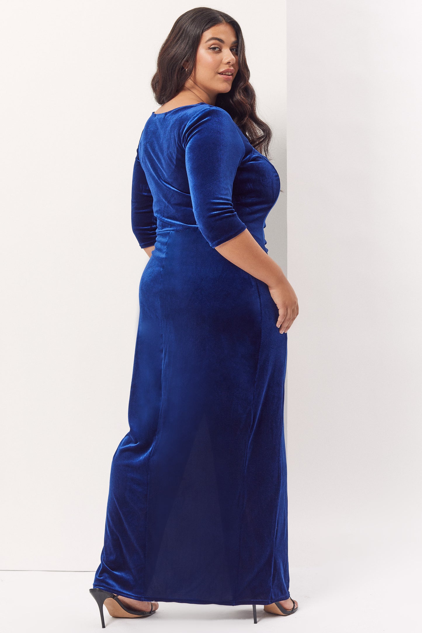 Velvet Blue Maxi Dress