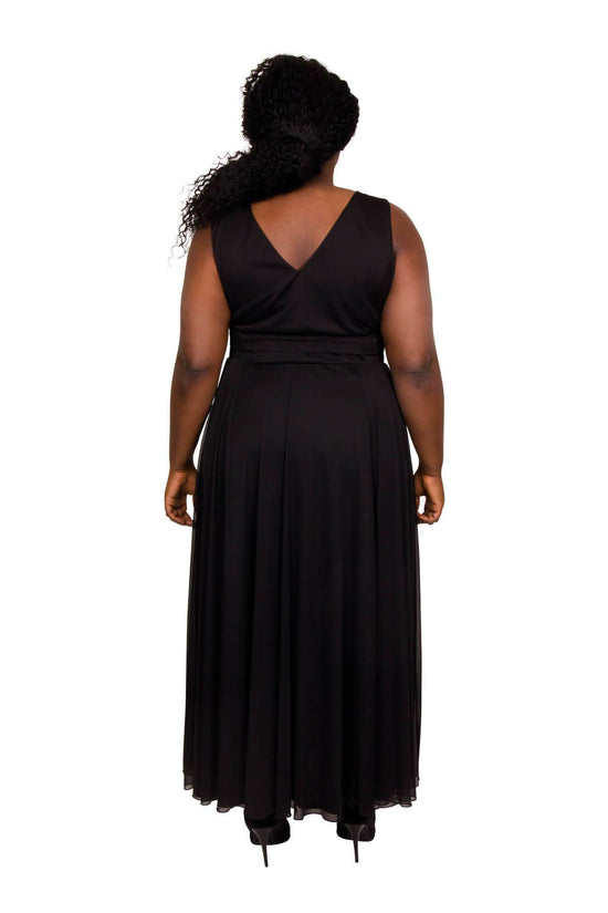 Load image into Gallery viewer, Scarlett &amp;amp; Jo Dresses Black / 10 Nancy Marilyn Chiffon Maxi Dress
