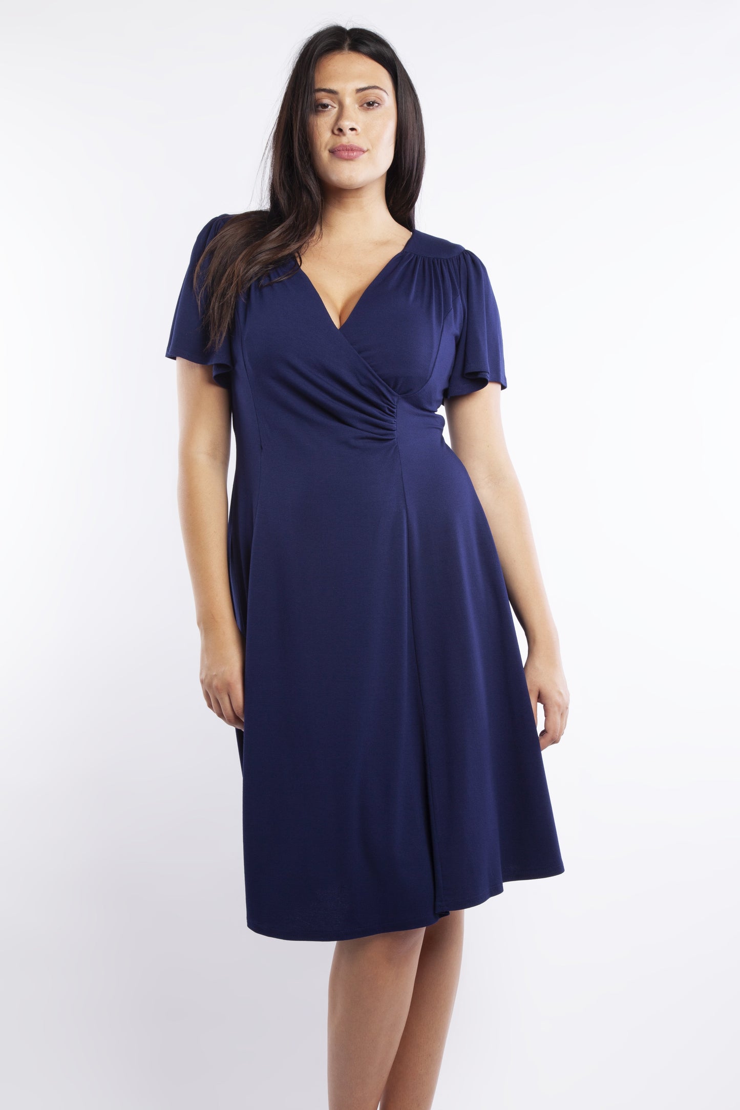 Scarlett & Jo Dresses Lana Blueberry Wrap Fit & Flare Dress