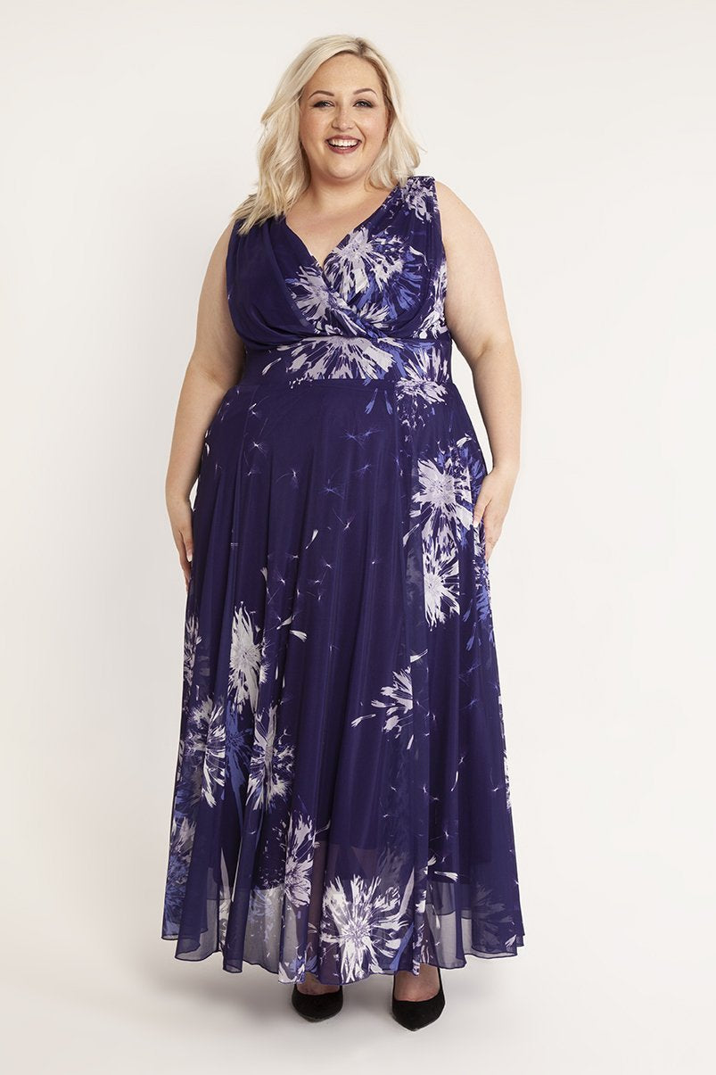 Load image into Gallery viewer, Scarlett &amp;amp; Jo Dresses Martha Purple Print Maxi Dress
