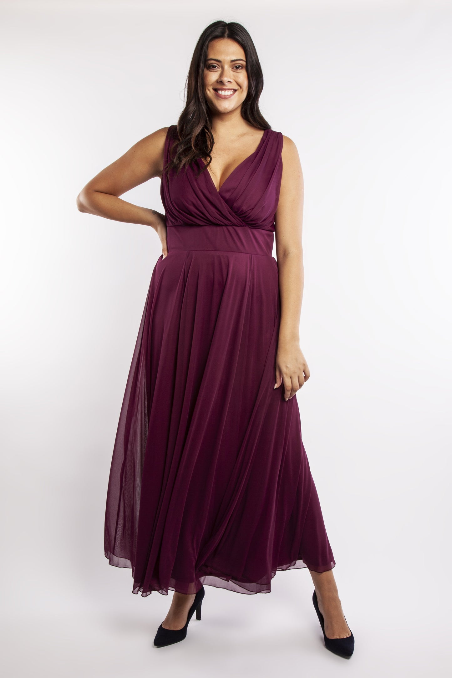Scarlett & Jo Dresses Nancy Marilyn Maxi Dress (Plum)