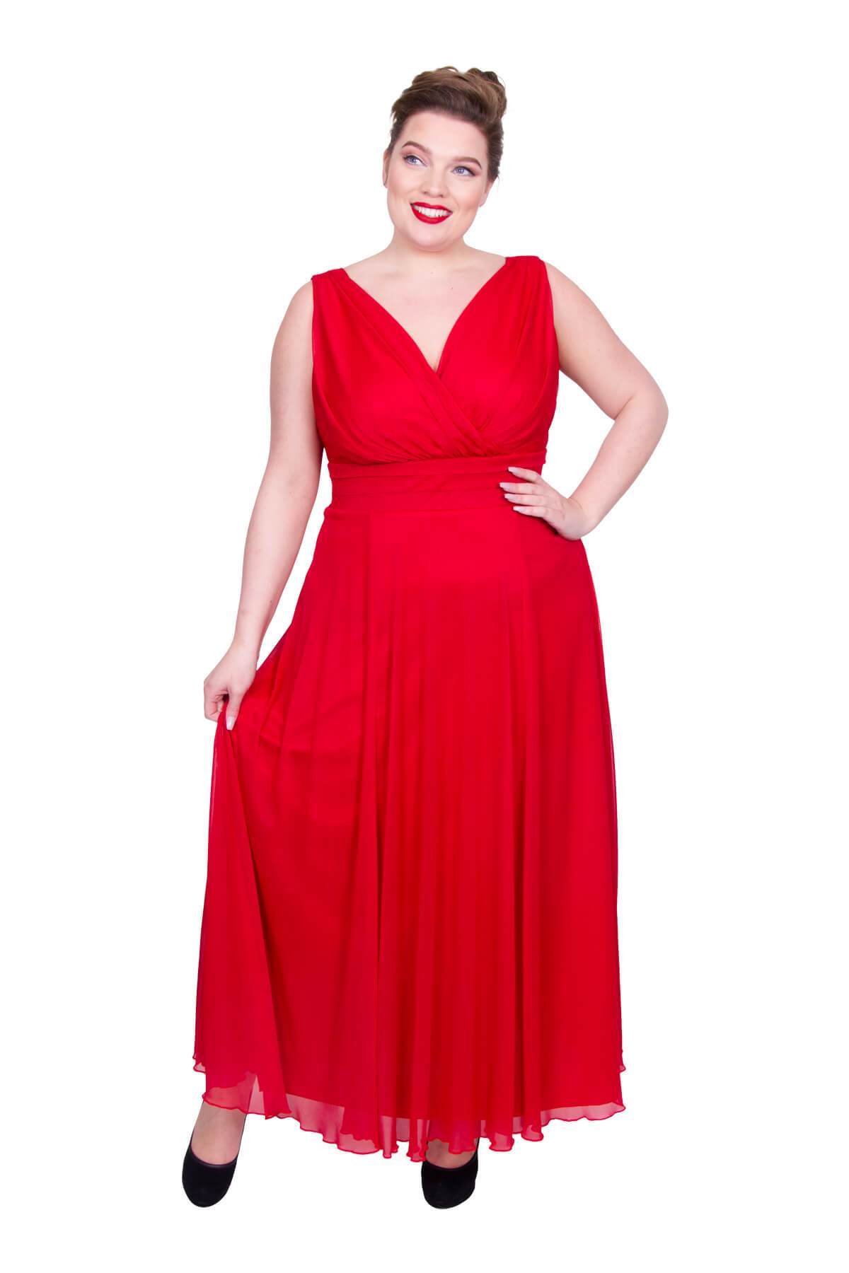 Scarlett & Jo Dresses PIL BOX RED / 10 Nancy Marilyn Chiffon Maxi Dress