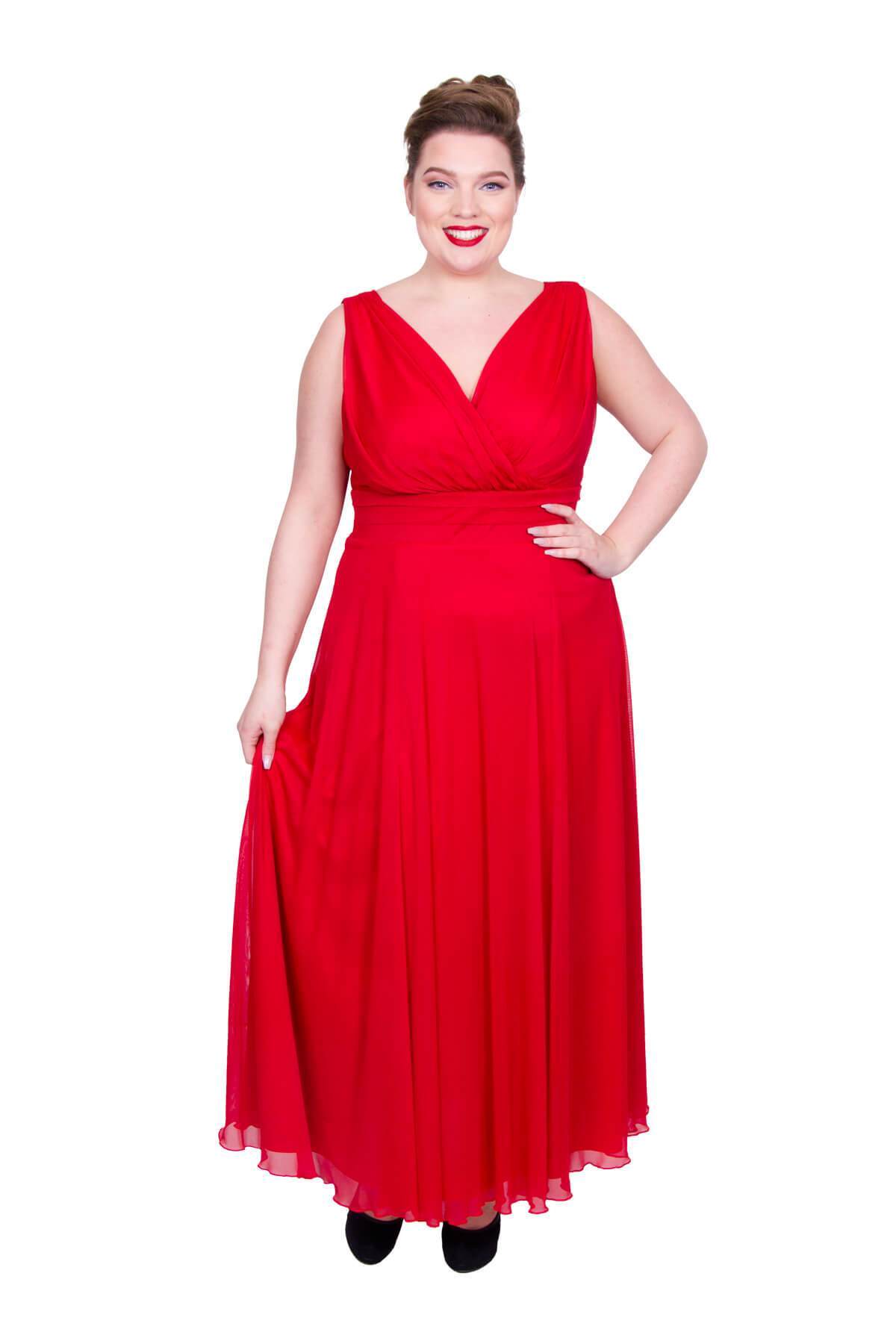 Scarlett & Jo Dresses PIL BOX RED / 10 Nancy Marilyn Chiffon Maxi Dress