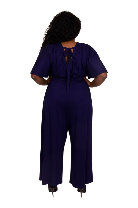 Load image into Gallery viewer, Scarlett &amp;amp; Jo Jumpsuits BLUEBERRY / 10 Wrap Lounge Jumpsuit
